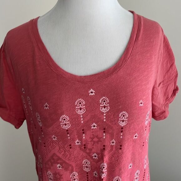 ST johns bay T-shirt short sleeves reddish pink 100% cotton women’s medium - Picture 2 of 6
